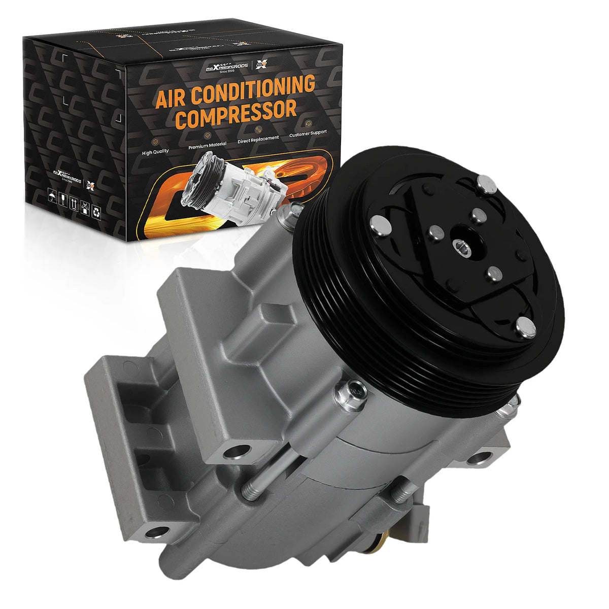 A/C Compressor with Clutch for Select 1993–2007 Ford/Lincoln/Mercury