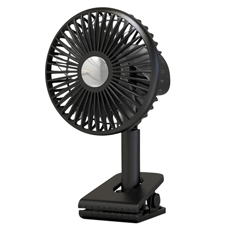 Rechargeable 2000mAh USB Car Cooling Fan with RGB Ambient Light