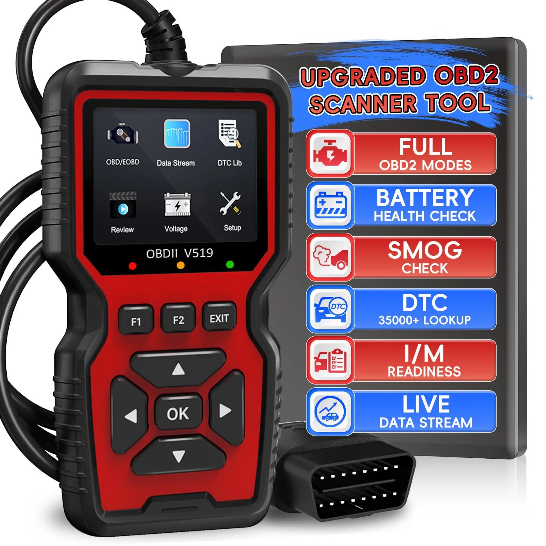 V519 OBD2 Code Reader with Live Data