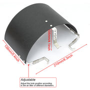Universal High-Flow Cold Air Intake Filter with Stainless Steel Heat Shield