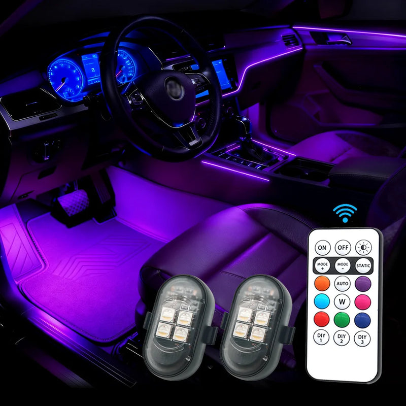 Wireless Multicolor LED Car Accent and Warning Light Kit