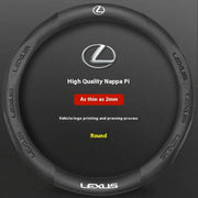 Suede Leather and Carbon Fiber-Look Steering Wheel Cover for Lexus Vehicles