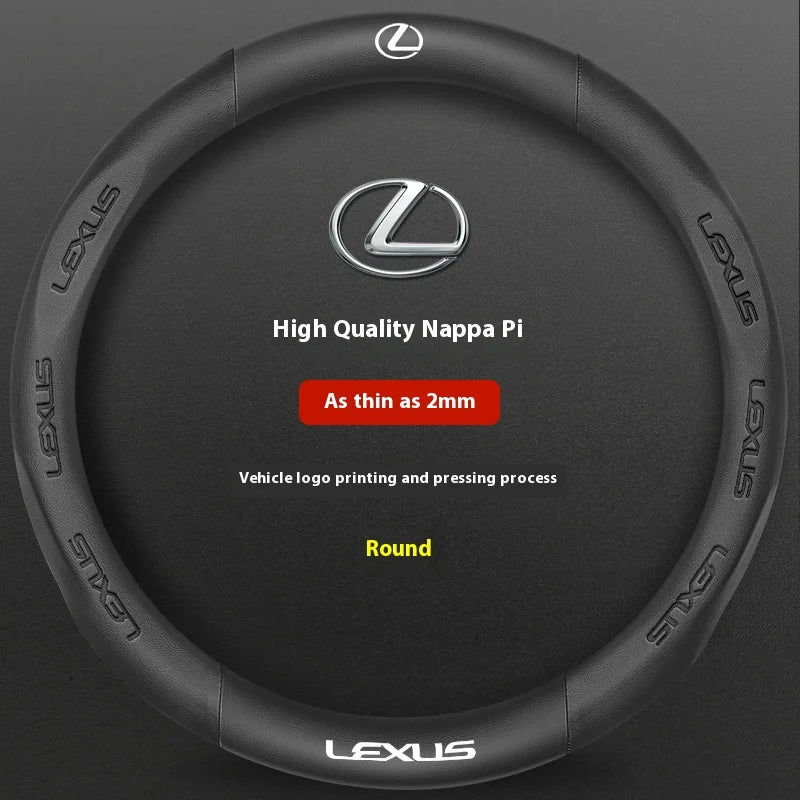 Suede Leather and Carbon Fiber-Look Steering Wheel Cover for Lexus Vehicles