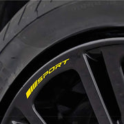 4-Piece Reflective Wheel Rim Decal Set