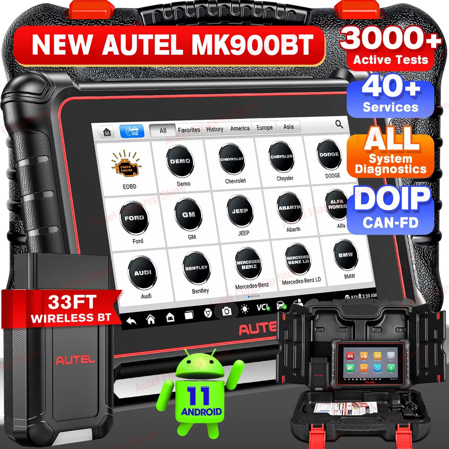 Autel MaxiCOM MK900BT Bidirectional OBD2 Scanner with 40+ Services