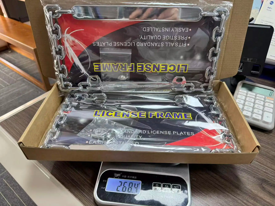 Chain-Style ABS License Plate Frames - Pair