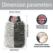 Two-Tone Plush Chenille Microfiber Car Wash Mitt