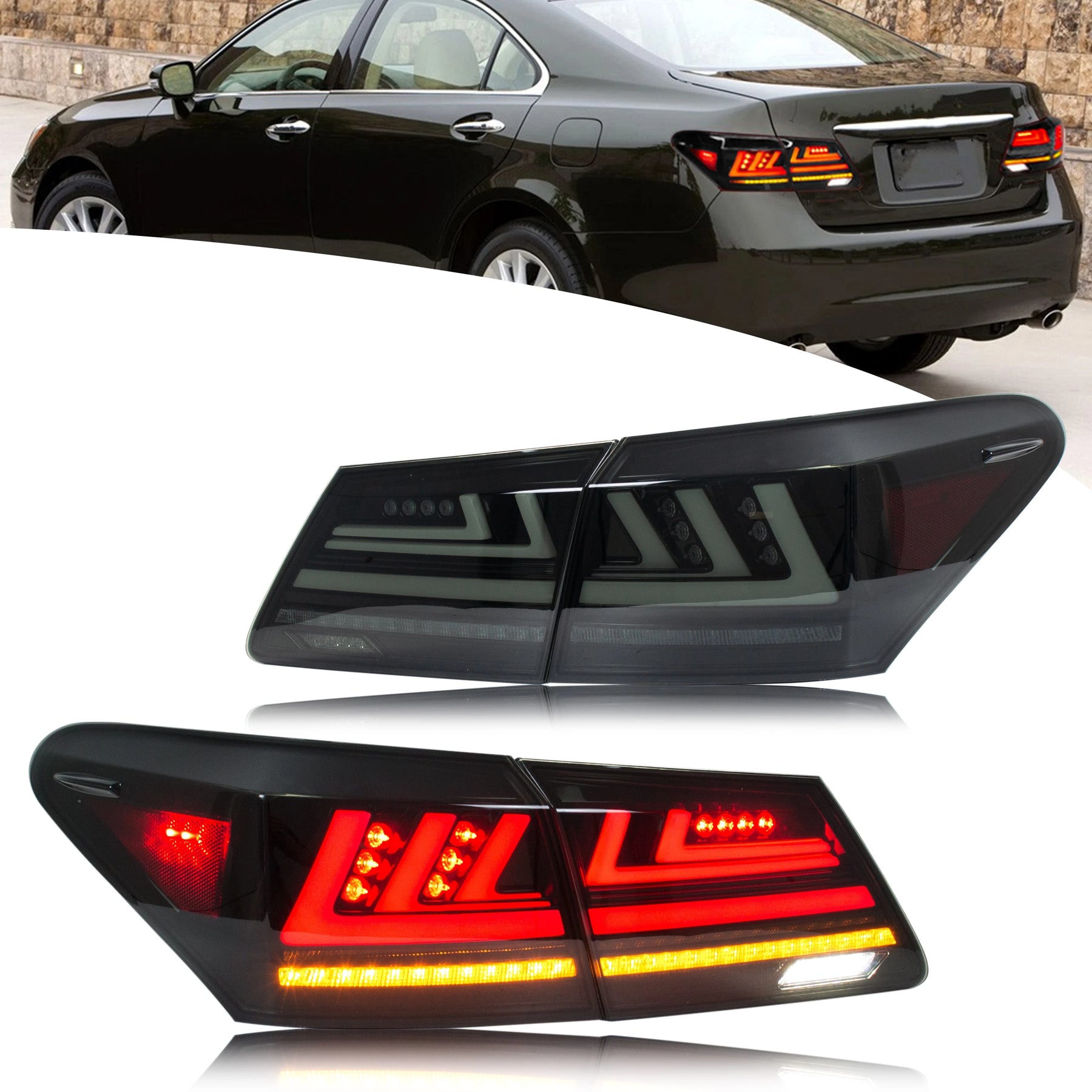 Lexus ES350 Facelift-Style Sequential LED Tail Light Pair – 2007–2012