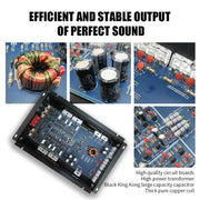4-Channel Class AB 8800W Car Audio Amplifier