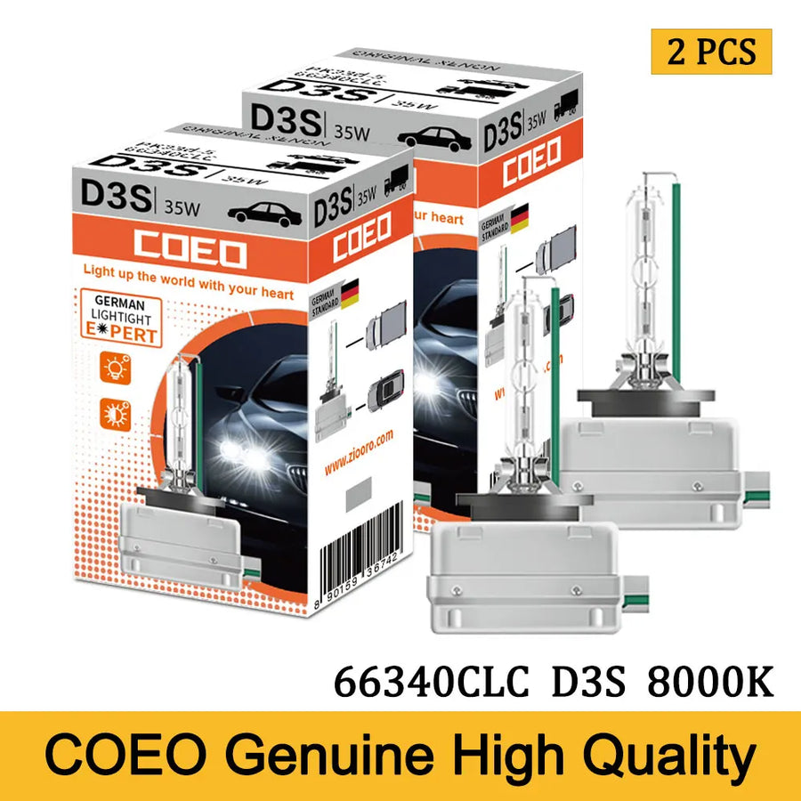 2-Piece D1S/D2S/D3S/D4S HID Xenon Headlight Bulb – 8000K