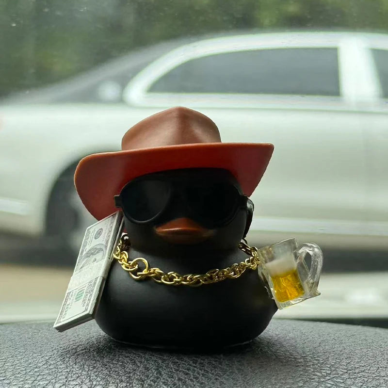 Graduation Rubber Duck Dashboard Ornament with Hat and Sunglasses