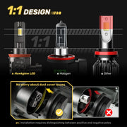 H11 Headlight Bulb Pair – 130W – 6500K