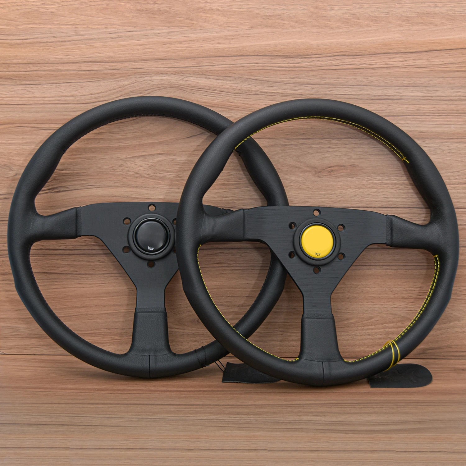 Universal 14-inch Monte Carlo Style Leather Sport Steering Wheel