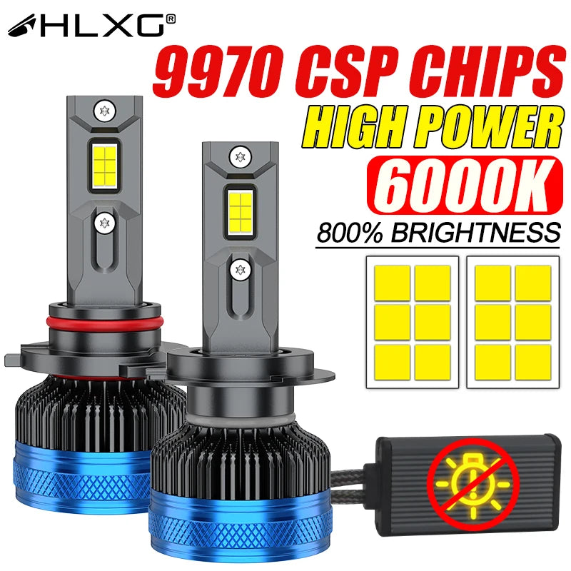 H1/H4/H7/H11/9005/9006 LED Headlight Bulb – 6000K, CANBUS