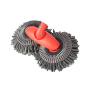 Three-Section Telescoping Car Wash Mop with Double Brush Head