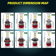 2-Piece H1/H4/H7/H11/H13/9005 LED Headlight Bulb – 6000K, CANBUS