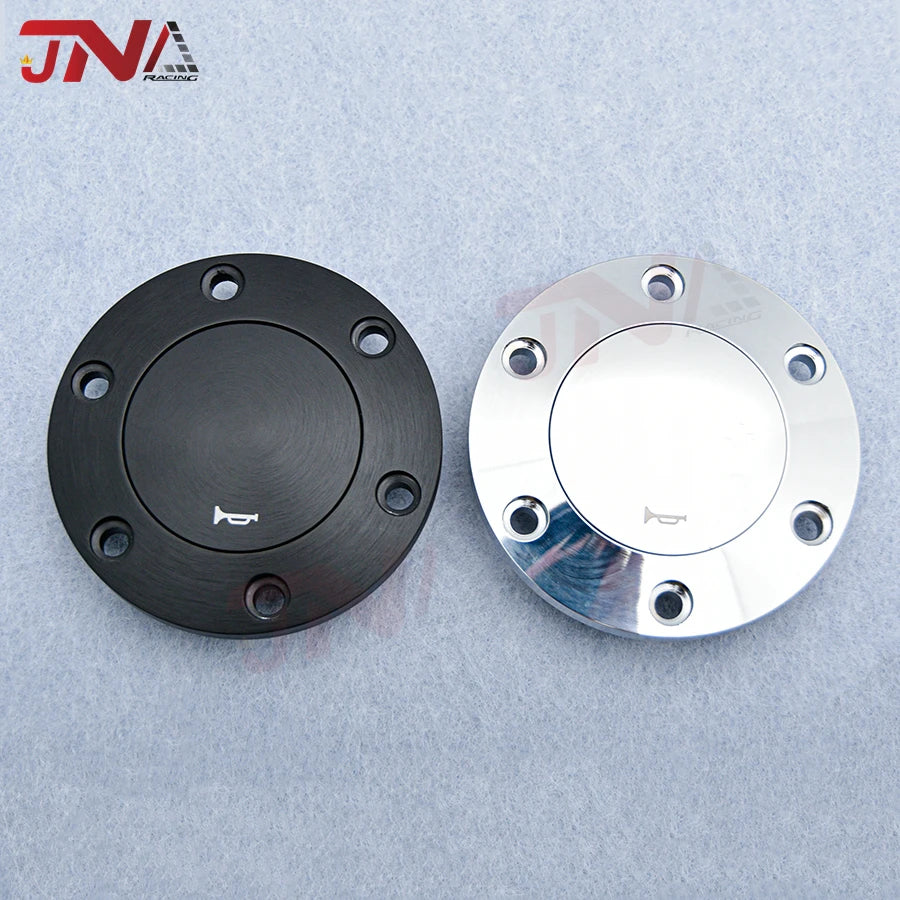 Universal Horn Button Chrome Billet Suit Classic Steering Wheel Horn Push Cover 70MM PCD