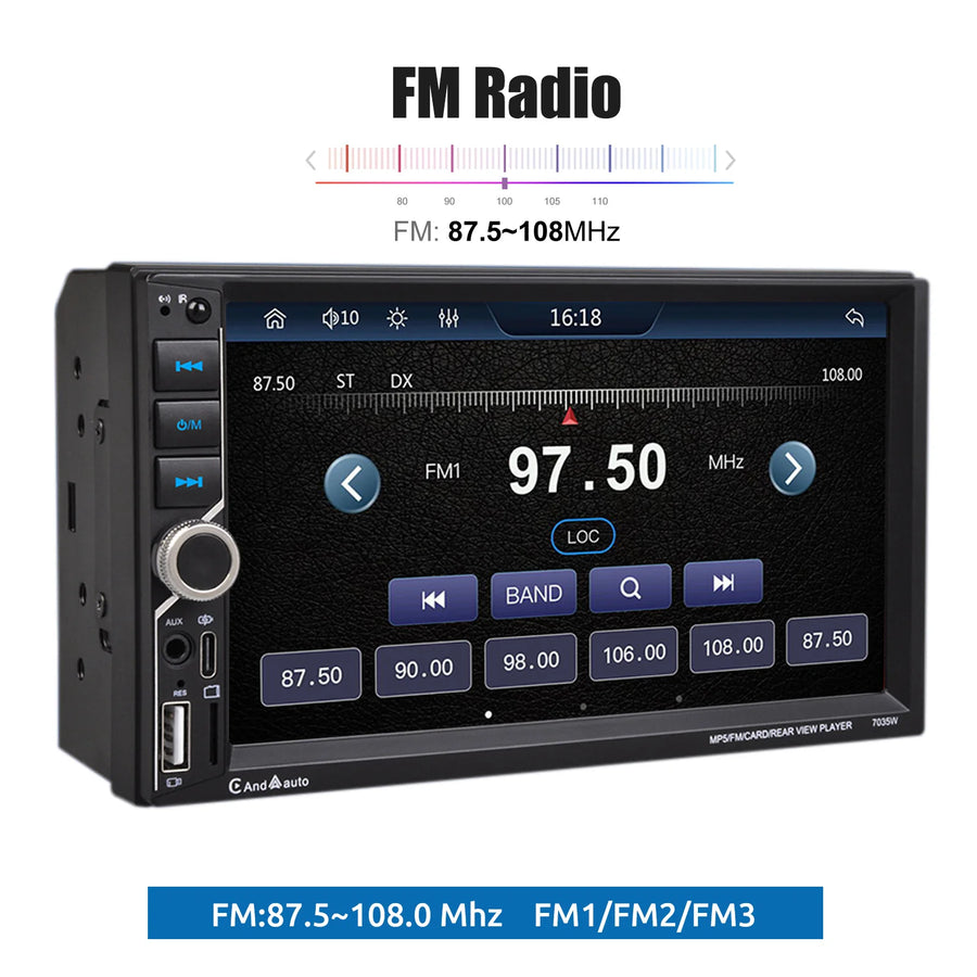 7-Inch 2-DIN Wireless CarPlay and Android Auto Car Stereo