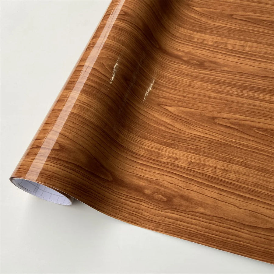 Self-Adhesive Wood-Grain Vinyl Wrap Film