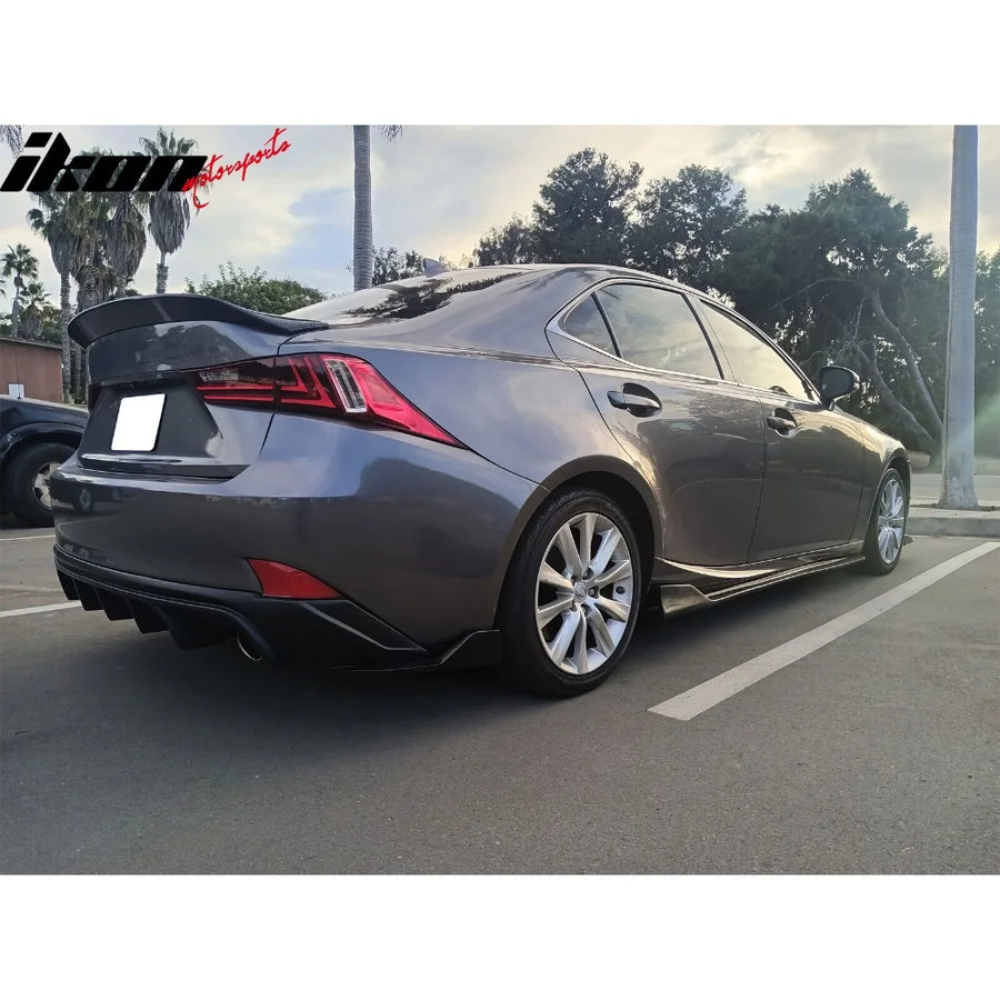 AR-Style Matte Black Side Skirts for 2014–2020 Lexus IS