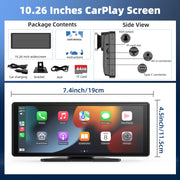 10.26-Inch Wireless CarPlay and Android Auto Portable Display
