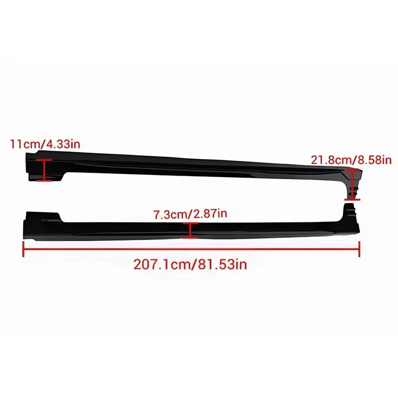 2-Piece Side Skirt Extension Kit for Chevrolet Malibu 2016-2023