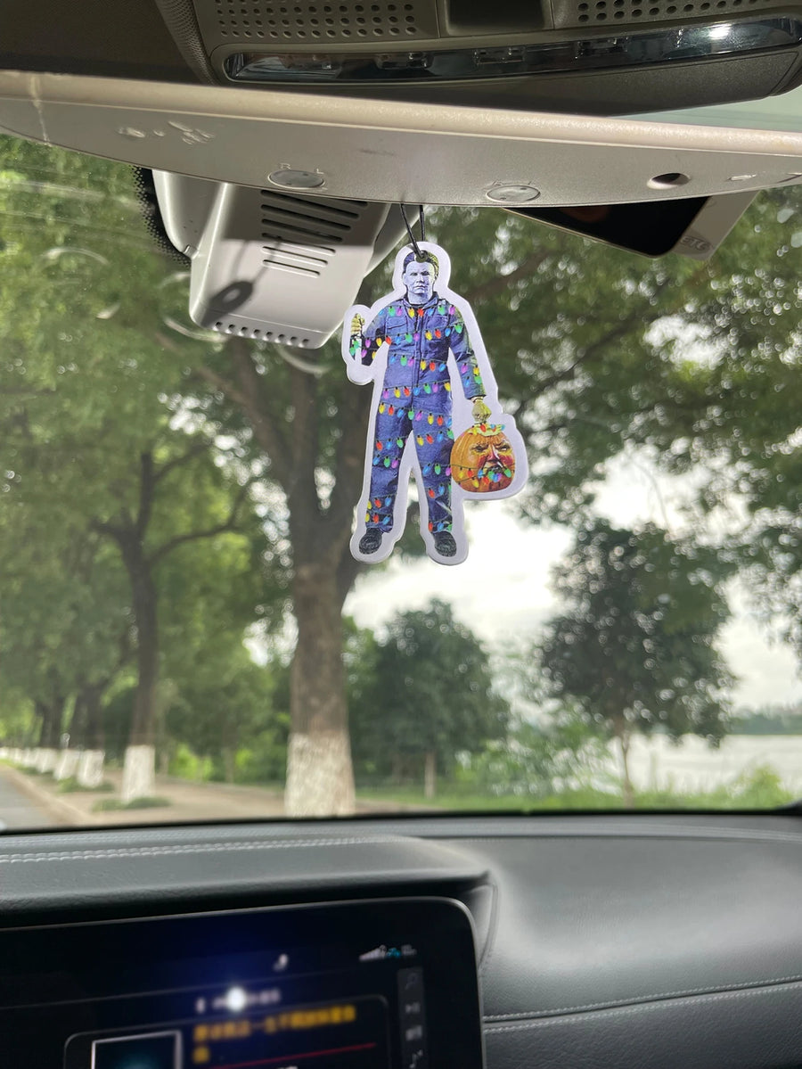 Michael Myers Halloween Christmas Lights Hanging Car Air Freshener