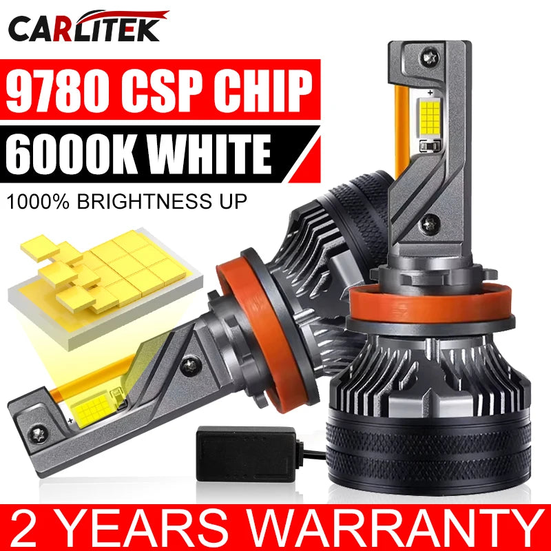 H1/H4/H7/H11/9005/9006 LED Headlight Bulb – 6000K, CANBUS