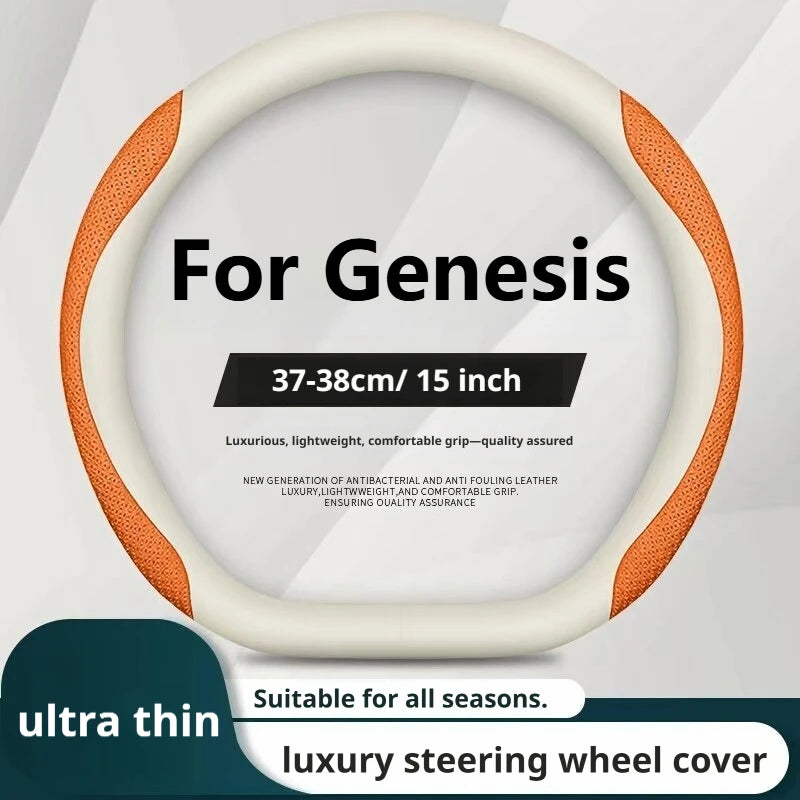 38Cm Steering Wheel Cover for Genesis G70 G80 G90 GV60 GV70 GV80 G90L