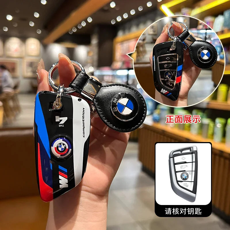 Zinc Alloy and Silicone Car Key Case Cover for BMW