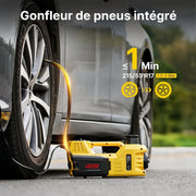 5-Ton 12V Electric Scissor Jack with Tire Inflator and Optional Impact Wrench