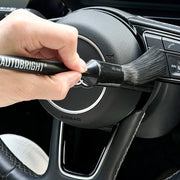 5-Piece Black Detailing Brush Set for Car Interiors