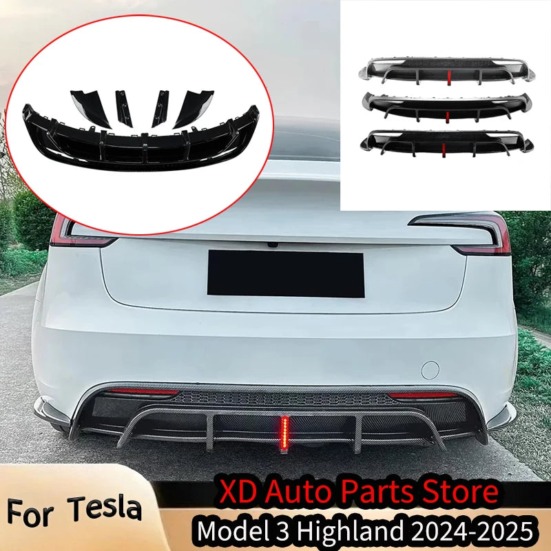 Rear Bumper Diffuser for Tesla Model 3 2024-2025