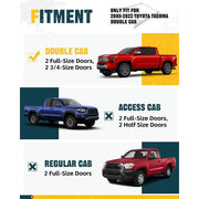 Roof Rack Side Rails & Crossbars for 2005–2023 Toyota Tacoma Double Cab