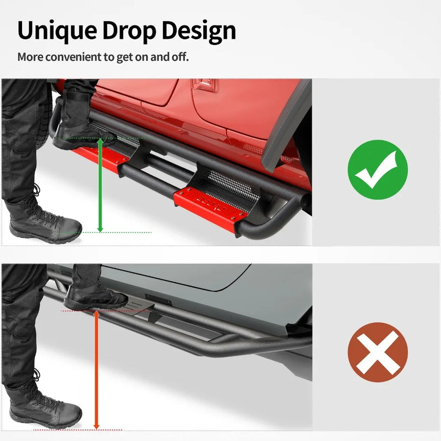 6 in Drop-Step Running Boards for 2005–2023 Toyota Tacoma Double Cab