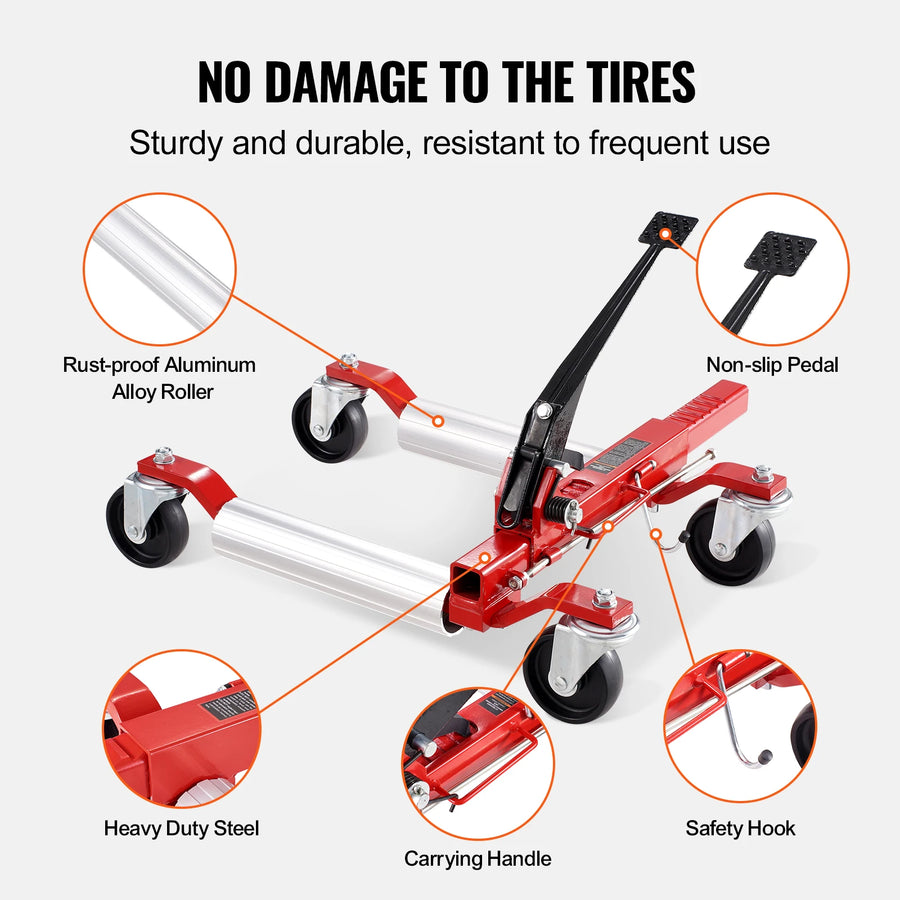 1,500 lb Ratcheting Vehicle Positioning Wheel Dolly