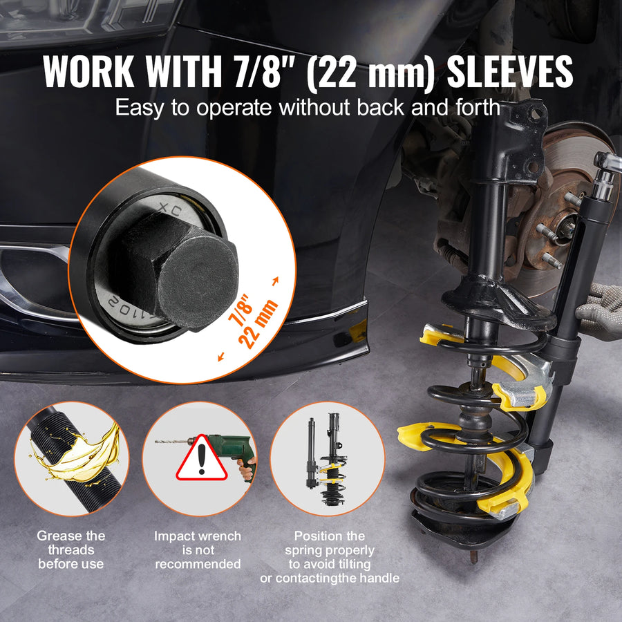 MacPherson Strut Spring Compressor Kit with Interchangeable Forks
