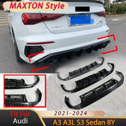 Rear Bumper Diffuser for Audi A3/S3 8Y Sedan 2021-2024