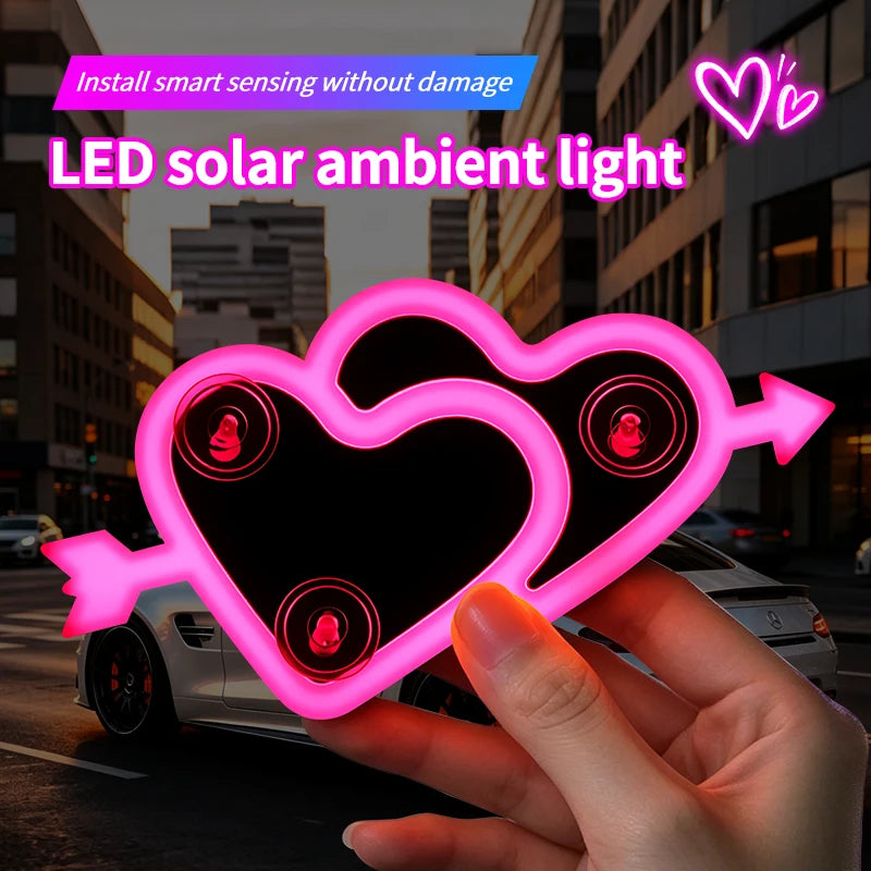 Solar-Powered RGB Car Window Ambient Light