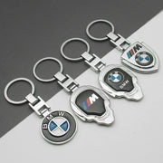 Metal and Leather Automotive Keychain – Multiple Designs
