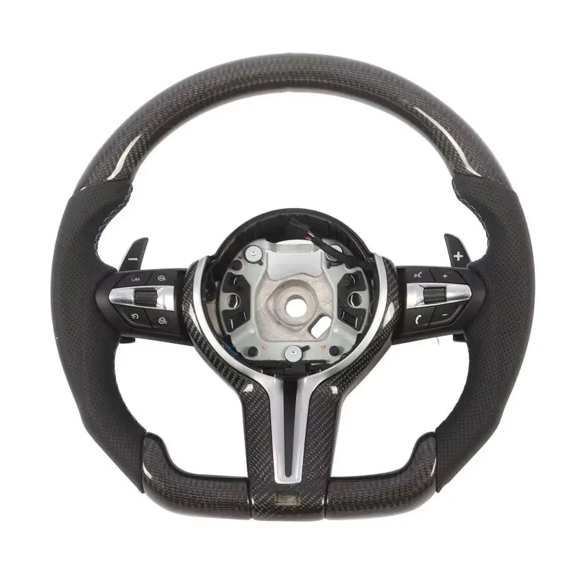 BMW F-Series Carbon-Fiber D-Shape Steering Wheel with Paddles