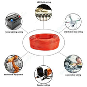 Heat-Resistant Silicone Battery Cable Wire - 4 AWG to 26 AWG