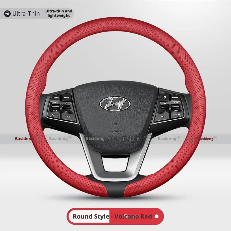 37-38CM Steering Wheel Cover for Hyundai Avante Grandeur Palisade Santa Fe Sonata