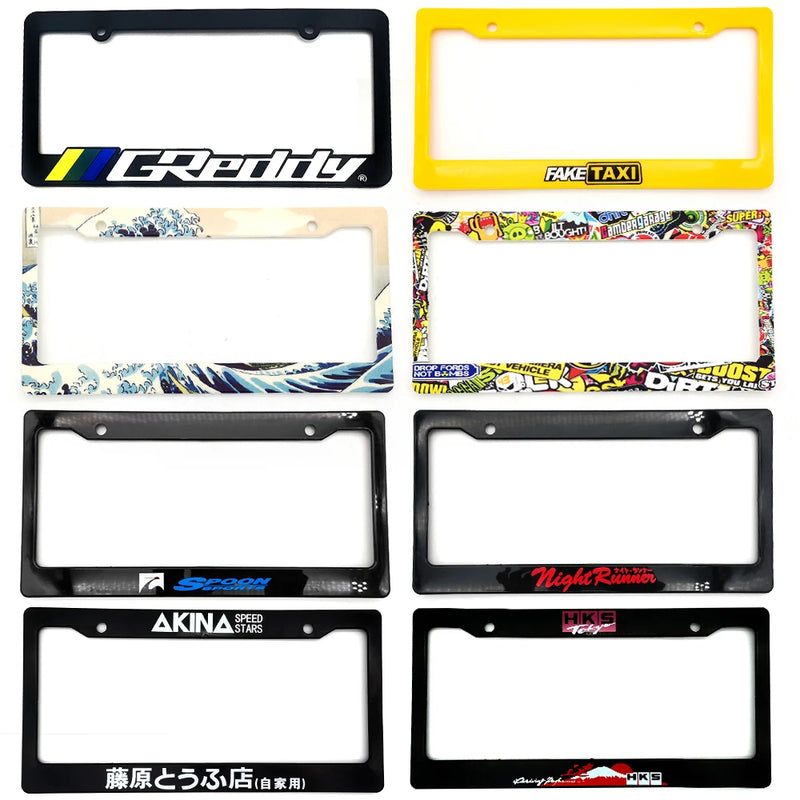 Universal JDM Racing Style ABS License Plate Frames – Pair