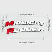 Midnight Runner Car Tire Decorative Sticker Pvc Waterproof Sectional Decal No Glue One Set for Four Tires