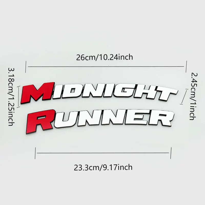 Midnight Runner Car Tire Decorative Sticker Pvc Waterproof Sectional Decal No Glue One Set for Four Tires