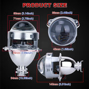 Bi-Xenon Projector Lens for H1/H4/H7/9005/9006 – Halo Ring