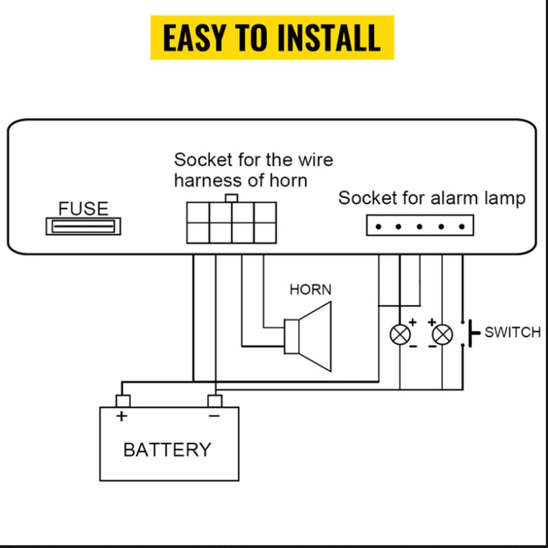 12V 200W Multi-Tone Vehicle PA Siren – Component Options