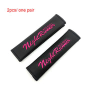 JDM Anime-Style Leather Seat Belt Shoulder Pads - Pair
