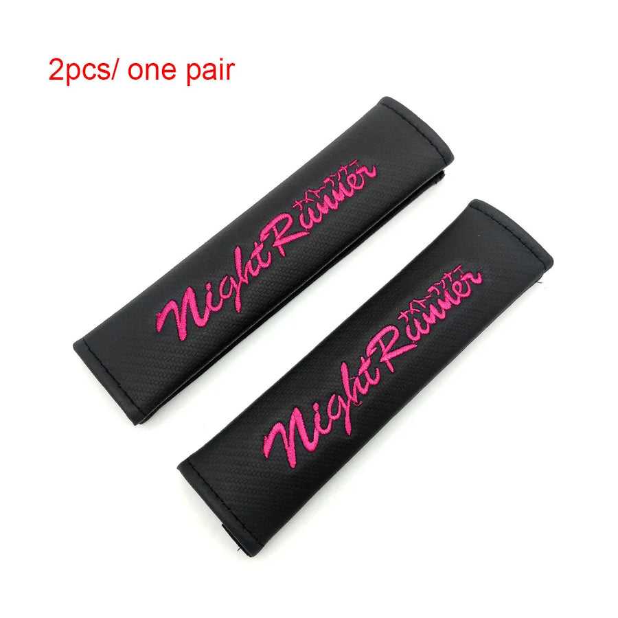 JDM Anime-Style Leather Seat Belt Shoulder Pads - Pair